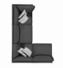 Serene 4 Piece Sectional in Charcoal Linen Blend Fabric by Coaster - 551324-4 - Image 2 of 0
