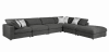 Serene Charcoal Linen Blend Fabric BUILD YOUR OWN Sectional by Coaster - 551324-B - Image 3 of 0