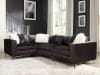 Schwartzman 4 Piece Sectional in Charcoal Velvet Upholstery by Coaster - 551391-4 - Image 2 of 0