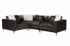 Schwartzman 4 Piece Sectional in Charcoal Velvet Upholstery by Coaster - 551391-4 - Image 3 of 0