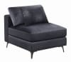 Schwartzman 4 Piece Sectional in Charcoal Velvet Upholstery by Coaster - 551391-4 - Image 4 of 0