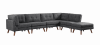 Churchill 4 Piece Modular Sectional in Dark Grey Fabric by Coaster - 551401-4 - Image 4 of 0