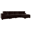 Lakeview 5 Piece Upholstered Modular Sectional Sofa in Dark Chocolate Chenille and Black by Coaster - COA-551464-5 - Image 1 of 0