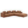 Jennifer Terracotta Fabric 6 Piece Sectional by Coaster - 551591-SET - Image 3 of 0
