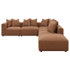 Jennifer Terracotta Fabric 6 Piece Sectional by Coaster - 551591-SET - Image 4 of 0