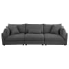 Sasha 3 Piece Upholstered Sofa in Barely Black Fabric and Black by Coaster - COA-551681-3 - Image 3 of 0