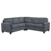 Georgina 3 Piece Upholstered Sectional Sofa in Steel Grey Fabric and Black by Coaster - COA-551701-3 - Image 1 of 0