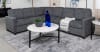 Georgina 3 Piece Upholstered Sectional Sofa in Steel Grey Fabric and Black by Coaster - COA-551701-3 - Image 3 of 0