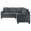 Georgina 3 Piece Upholstered Sectional Sofa in Steel Grey Fabric and Black by Coaster - COA-551701-3 - Image 4 of 0