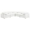 Raleigh 5 Piece Boucle Upholstered Modular Sectional Sofa in Ivory Boucle Fabric and Black by Coaster - COA-551751-5 - Image 1 of 0