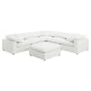 Raleigh 5 Piece Boucle Upholstered Modular Sectional Sofa in Ivory Boucle Fabric and Black by Coaster - COA-551751-5 - Image 4 of 0