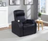 Cyrus 5 Piece Home Theater Seating in Black Leather by Coaster - 600001-S3A - Image 2 of 0