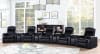 Cyrus 9 Piece 5 Seater Home Theater Seating in Black Leather by Coaster - 600001-S5A - Image 1 of 0