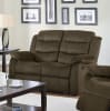 Rodman 2 Piece Reclining Sofa Set in Chocolate Velvet Upholstery by Coaster - 601881-S - Image 3 of 0
