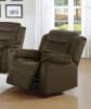 Rodman 2 Piece Reclining Sofa Set in Chocolate Velvet Upholstery by Coaster - 601881-S - Image 4 of 0