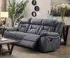 Higgins 2 Piece Reclining Living Room Set in Grey Performance Coated Microfiber Upholstery by Coaster - 602261-S - Image 2 of 0