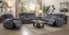 Higgins Reclining Console Loveseat in Grey Performance Coated Microfiber Upholstery by Coaster - 602262 - Image 2 of 0