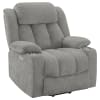 Houston Upholstered Power Lift Recliner Chair in Grey by Coaster - COA-602284P - Image 5 of 0
