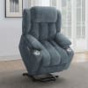 Houston Upholstered Power Lift Recliner Chair in Slate Blue by Coaster - COA-602294P - Image 4 of 0