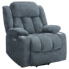 Houston Upholstered Power Lift Recliner Chair in Slate Blue by Coaster - COA-602294P - Image 5 of 0