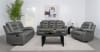 Nova 2 Piece Upholstered Padded Arm Reclining Sofa Set in Dark Grey by Coaster - COA-602531-S - Image 2 of 0