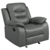 Nova Upholstered Padded Arm Glider Reclining in Dark Grey by Coaster - COA-602533 - Image 1 of 0