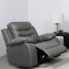 Nova Upholstered Padded Arm Glider Reclining in Dark Grey by Coaster - COA-602533 - Image 2 of 0