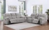Gilson 2 Piece Chenille Upholstered Reclining Sofa Set in Grey by Coaster - COA-602551-S - Image 2 of 0