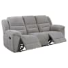 Gilson 2 Piece Chenille Upholstered Reclining Sofa Set in Grey by Coaster - COA-602551-S - Image 4 of 0