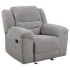 Gilson Chenille Upholstered Glider Recliner Chair in Grey by Coaster - COA-602553 - Image 1 of 0