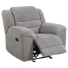 Gilson Chenille Upholstered Glider Recliner Chair in Grey by Coaster - COA-602553 - Image 4 of 0