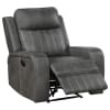 Raelynn Upholstered Track Arm Recliner in Grey by Coaster - COA-603193 - Image 1 of 0