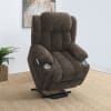 Houston Upholstered Power Lift Recliner Chair in Dark Brown by Coaster - COA-603233P - Image 4 of 0