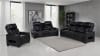 Zuma Dual Power Reclining Sofa with Reading Lights in Black Finish by Coaster - 603251PP - Image 3 of 0