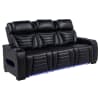 Zuma Dual Power Reclining Sofa with Reading Lights in Black Finish by Coaster - 603251PP - Image 4 of 0