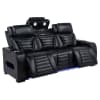 Zuma Dual Power Reclining Sofa with Reading Lights in Black Finish by Coaster - 603251PP - Image 5 of 0