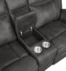 Lawrence 2 Piece Reclining Living Room Set in Charcoal Performance Coated Microfiber by Coaster - 603504-S2 - Image 5 of 0