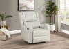 Kelsey Upholstered English Arm Recliner Chair in Ivory by Coaster - COA-609373 - Image 2 of 0