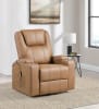 Armstrong Upholstered Power Lift Massage Recliner in Camel by Coaster - COA-609476P - Image 2 of 0