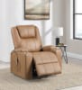 Armstrong Upholstered Power Lift Massage Recliner in Camel by Coaster - COA-609476P - Image 3 of 0