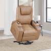 Armstrong Upholstered Power Lift Massage Recliner in Camel by Coaster - COA-609476P - Image 4 of 0
