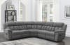 Bahrain 4 Piece Power Reclining Sectional in Charcoal Chenille by Coaster - 609540P-04 - Image 2 of 0