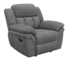Bahrain Glider Recliner in Charcoal Chenille by Coaster - 609543 - Image 3 of 0