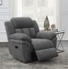 Bahrain Power Glider Recliner in Charcoal Chenille by Coaster - 609543P - Image 1 of 0