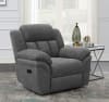 Bahrain Power Glider Recliner in Charcoal Chenille by Coaster - 609543P - Image 2 of 0