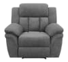 Bahrain Power Glider Recliner in Charcoal Chenille by Coaster - 609543P - Image 4 of 0