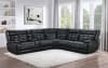 Hewitt Leather Dual Power Reclining Sectional Sofa in Black Leather by Coaster - COA-609610PP - Image 1 of 0