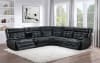 Hewitt Leather Dual Power Reclining Sectional Sofa in Black Leather by Coaster - COA-609610PP - Image 2 of 0