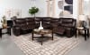 Sycamore Upholstered Power Reclining Sectional Sofa in Brown by Coaster - COA-610190P - Image 2 of 0