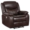 Sycamore Upholstered Power Reclining Chair in Brown by Coaster - COA-610193P - Image 1 of 0